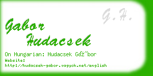 gabor hudacsek business card